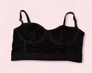 Parade Black Longline Lace Bralette with Adjustable Straps Size XS thumbnail 1