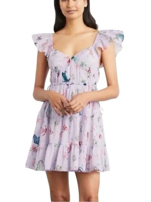 Hill House Cotton Lucia Dress in Sea Creatures Lilac Purple Size S thumbnail 3