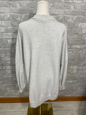 Nap Women's Relaxed Light Gray Crewneck Sweatshirt thumbnail 5