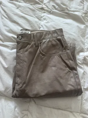 Abercrombie 90s straight leather pants thumbnail 2