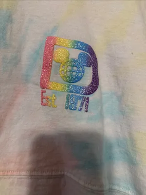 Disney Parks Walt Disney World Cotton Candy Tie Dye Spirit Jersey Size Large thumbnail 2
