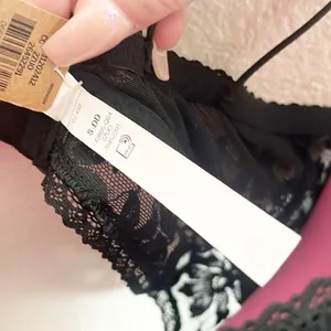 Pink Victoria's Secret Black Push Up Lace Hook Closure Bralette New thumbnail 7