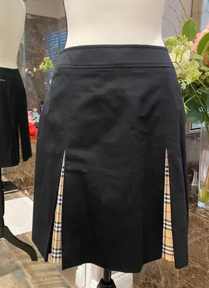 Burberry Golf Skirt Black Plaid thumbnail 1