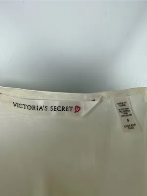 Vintage 97 Victoria's Secret Satin Lace Teddy Bodysuit S Ivory Ruffle Lingerie thumbnail 4