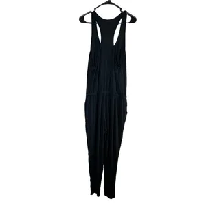 Aerie Jumpsuit Womens Size M Black Sleeveless Racerback Drawstring Waist Casual‎ thumbnail 6