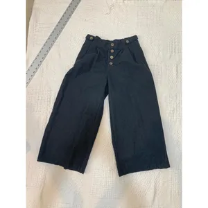 Greylin small Nana pleated linen cropped wide leg culottes P2 3401 thumbnail 6