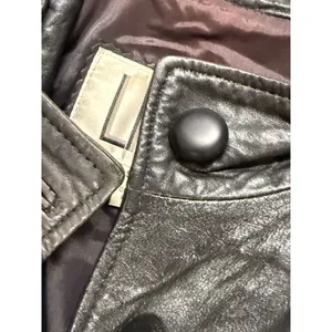 Vintage Black Leather Trench Coat Women Size L Good Longline Matrix Goth‎ thumbnail 10