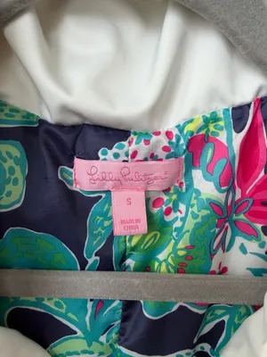 Lilly Pulitzer Floral-Lined down/feather filled White Quilted Vest thumbnail 2