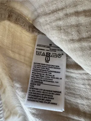 GAP Light Tan Cream Cotton Gauze Elastic Waist Shorts Size Medium thumbnail 5