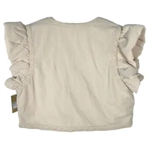 Entro Veada Embroidered Cream Floral Quilted Topper Tie Medium NEW with Tags thumbnail 6
