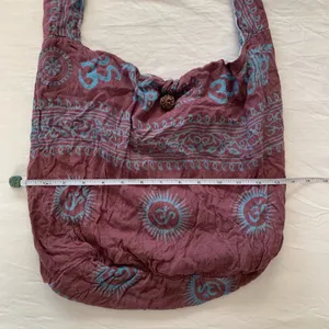 World Market Burgundy / Plum & Blue Boho Hippie Shoulder Sling Bag thumbnail 5