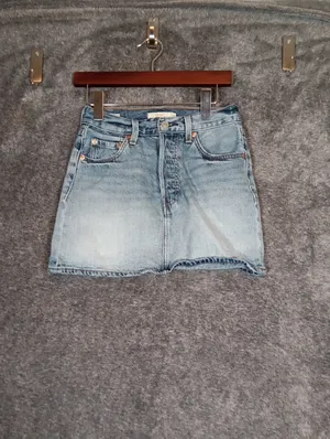 Levis Premium Icon Mini Denium Skirt Light Wash Festival Streetwear Womens 24 thumbnail 3