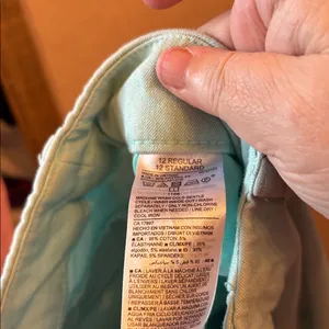 Old Navy Mint Green mid rise  Pixie Pants 12 thumbnail 5