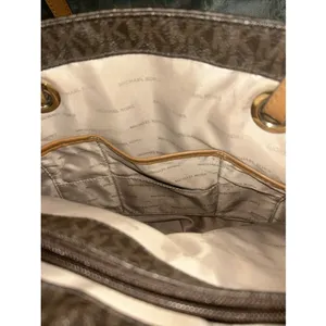 Michael Kors‎ Jet Set Travel Large Mk Signature Logo Tote Handbag Brown 30S11T4B thumbnail 10
