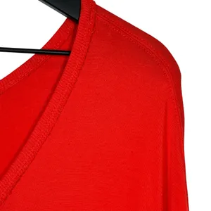 Free People Moonshine Top Long Sleeve V Neck Tunic T Shirt Red Womens Size Small thumbnail 4