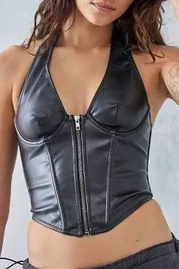 Urban Outfitters Leather Corset Top thumbnail 2