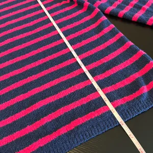 J. Crew‎ Women's Pink Navy Striped Cozy Roll Neck Sweater Cotton Blend Medium thumbnail 11