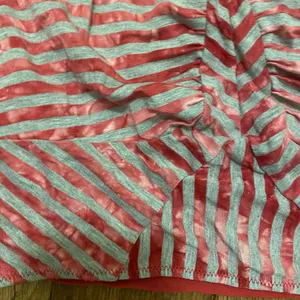 Intimately Free People Strapless Bandau Top L Large Pink & Gray Striped Stripes thumbnail 2