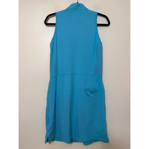 Adidas Womens Pinehurst 1895 Golf Dress‎ Blue Sleeveless Quarter Zip Size Medium thumbnail 5