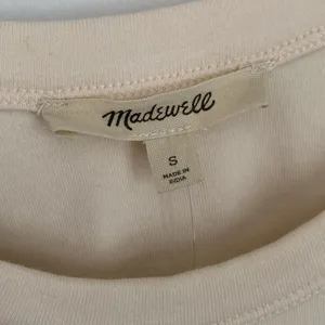 Madewell Raglan-Sleeve Baby Tee Antique Cream S NWT thumbnail 3