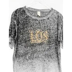 Free People Los Angeles Burnout Short Sleeve‎ Tee Women's Size S Grey Boho thumbnail 5