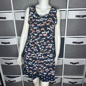 Anthropologie Porridge Petaluma Peep Hem Dress Navy Horse Print & Polka-Dot Hem thumbnail 3