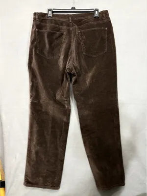 Talbots Size 12 Brown Velvet Corduroy Leg Pants Stretch thumbnail 3