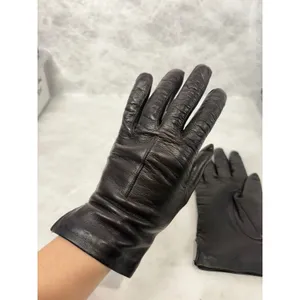 Vintage Dark Brown Leather Gloves Knit Lined Small Medium Winter Classic Brown thumbnail 6