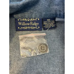 Willow Ridge Vintage NEW‎ Lightweight Floral Embroidered Denim Jacket Shirt thumbnail 5