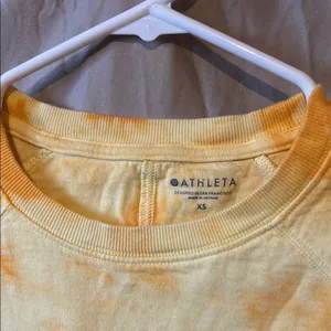 Athleta Tie-Dye Long Sleeve Tee - Orange and Cream thumbnail 2