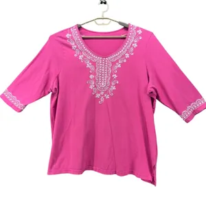 Woman Within Tunic Blouse Pink‎ 1X thumbnail 1