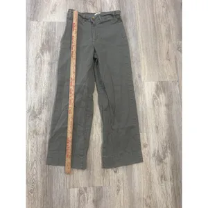 Marine Layer Bridget Crop Pant AOlive Green High Rise Wide Leg Size 4‎ thumbnail 5