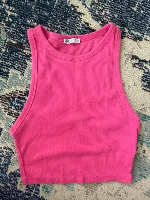 Zara Ribbed Sleeveless Tank Top thumbnail 1