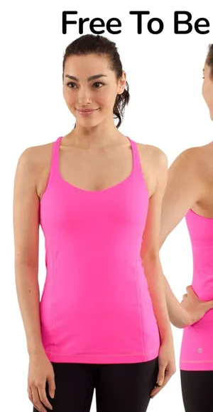 Lululemon Free To Be Tank Raspberry pink Glo Light Full-On Luxtreme Size XS 2-4 thumbnail 1