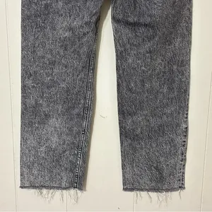 & Other Stories Stockholm Atelier High Rise Straight Leg Jeans Gray Black Raw He thumbnail 9