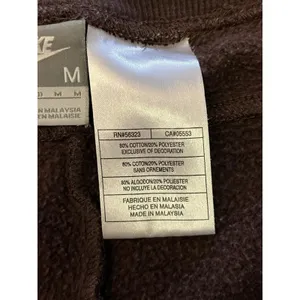 Nike Sweatpants Womens Medium Brown Fleece Straight Leg Lounge Embroidered Logo thumbnail 10