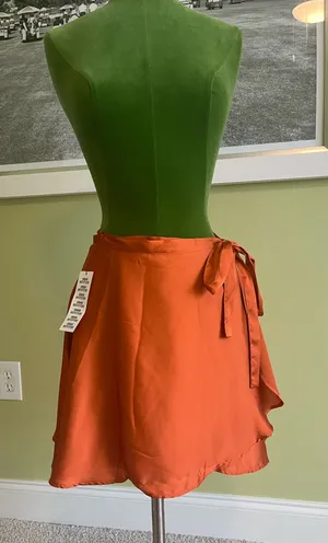 Urban Outfitters Orange Wrap Skirt thumbnail 1