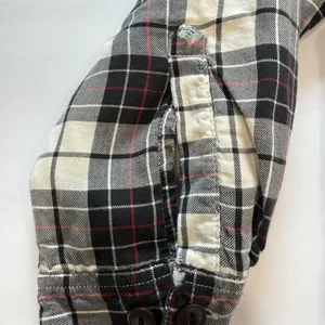 LL Bean Plaid Sherpa‎ Fleece Lined Flannel Shirt Jacket Shacket Size LARGE thumbnail 12