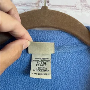 L.L. Bean Blue‎ Fleece Zip-Up Sweatshirt Woman’s Size Small thumbnail 3
