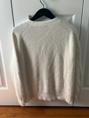 J.Crew V-Neck Cardigan in Ecru thumbnail 3