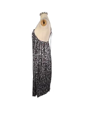 ZARA Satin Floral Sleeveless Midi Dress Size Medium thumbnail 5