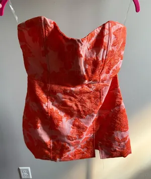 Showpo Orange Floral Mini Dress thumbnail 1