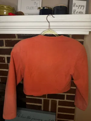 Vintage Hunt Club Cropped Coral Cardigan thumbnail 4
