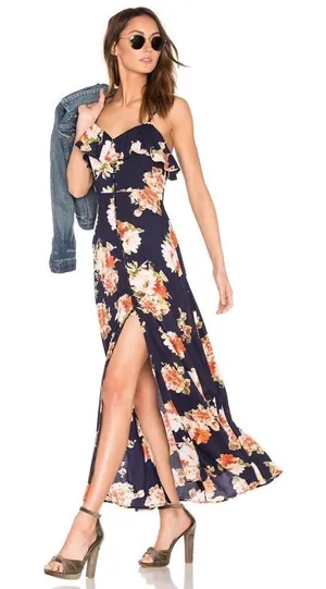 ✨ Band Of Gypsies Floral Flounce Maxi Dress✨ thumbnail 1