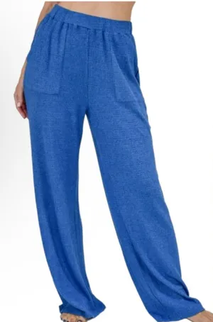 Retreat Wide Leg Waffle Knit Soft Lounge Pants - NWOT - Size L thumbnail 1