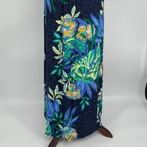 Lilly Pulitzer Orla Halter Maxi Dress Medium Navy Blue Floral Tropical Preppy thumbnail 9