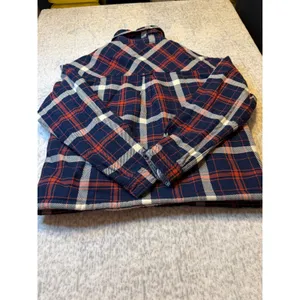 Alpine Design Women's Sherpa‎ Lined Flannel Full Zip Jacket Navy Red Cream NWT thumbnail 7