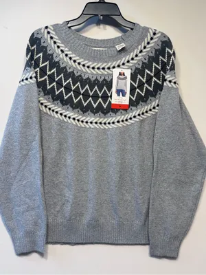 Weatherproof VintageTraditional fairisle raglan crewneck sweater Tweed yarn NWT thumbnail 1