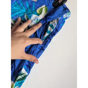 White Stag Pants Retro Beach Print Rayon Blue Size Large 36/38 thumbnail 4