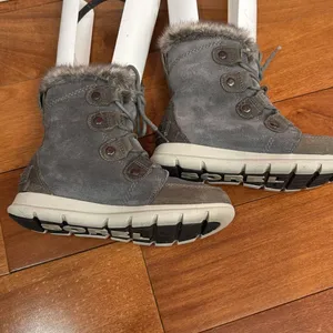 Sorel Women's Gray Fur-Trimmed Boots‎ size 6 thumbnail 4